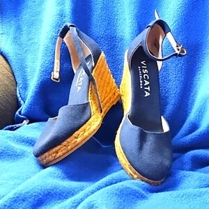 Viscata Barcelona canvas wedge sandals...
